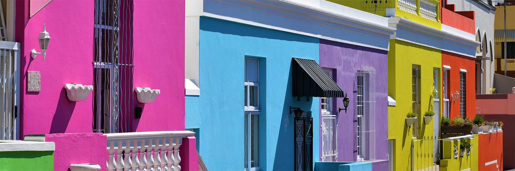 Colorful houses in Cape Town
